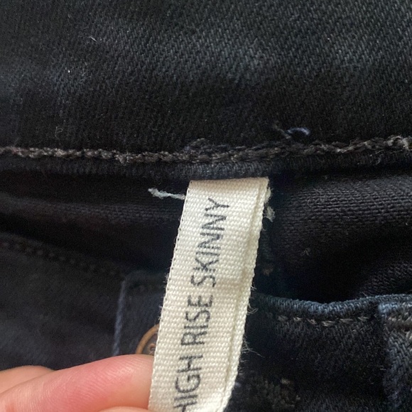 Rag & Bone High Rise Skinny Jeans Coal Dark 28 - Picture 4 of 8